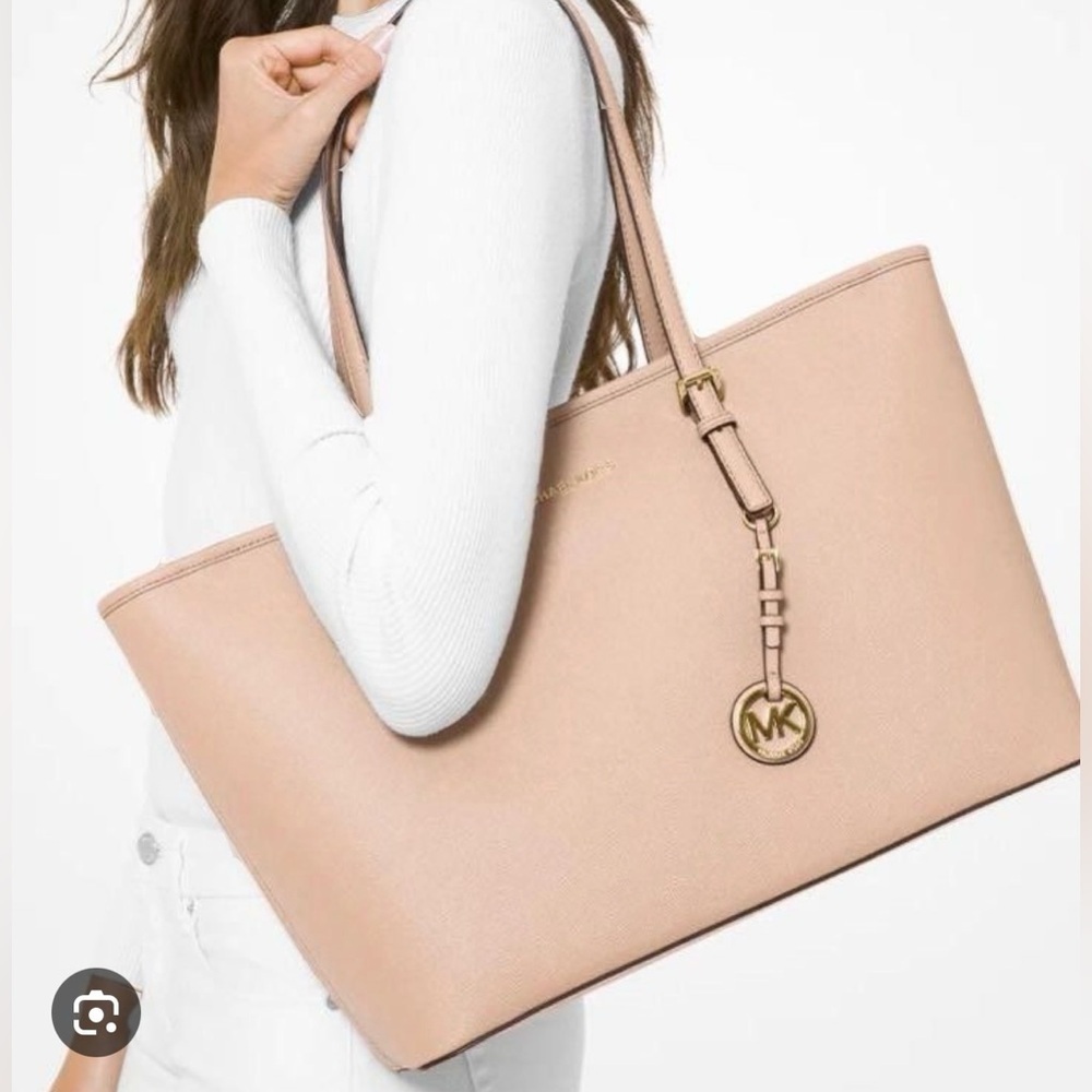 NWT Michael Kors Gold Jet Setter Tote Handbag